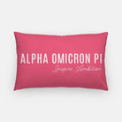 Alpha Omicron Pi Traditional Lumbar Throw Pillow Cover Pink Pillow Covers