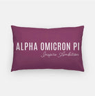 Alpha Omicron Pi Traditional Lumbar Throw Pillow Cover Purple Pillow Covers