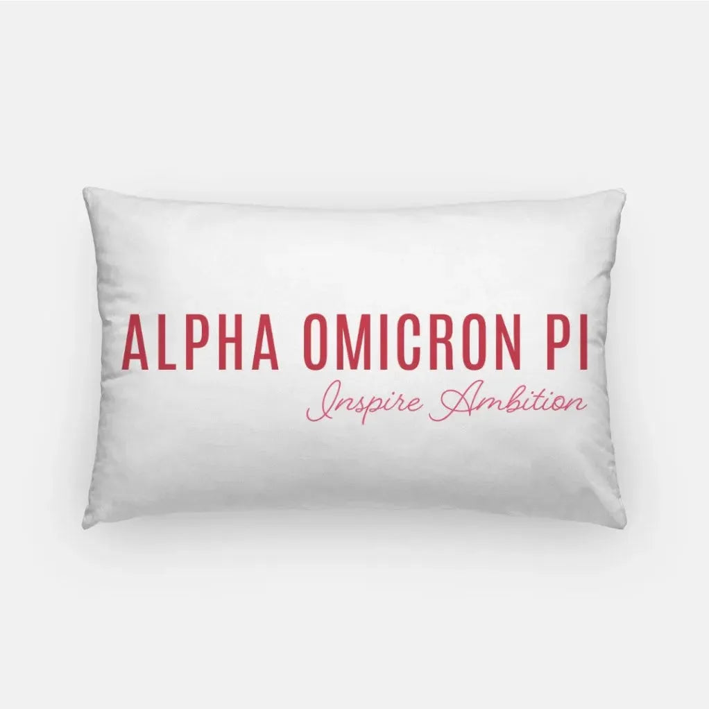 Alpha Omicron Pi Traditional Lumbar Throw Pillow Cover Traditional Pillow Covers
