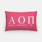 Alpha Omicron Pi Greek Letters Lumbar Throw Pillow Cover Pink Pillow Covers