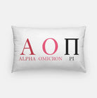 Alpha Omicron Pi Greek Letters Lumbar Throw Pillow Cover Traditional Pillow Covers