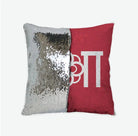 Alpha Omicron Pi Sequin Throw Pillow Cover Cardinal Silver Pillow Covers