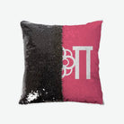Alpha Omicron Pi Sequin Throw Pillow Cover Pink Black Pillow Covers