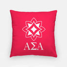 Alpha Sigma Alpha 18" Throw Pillow Cover - Logomark Greek Letters Ruby Pillow Covers