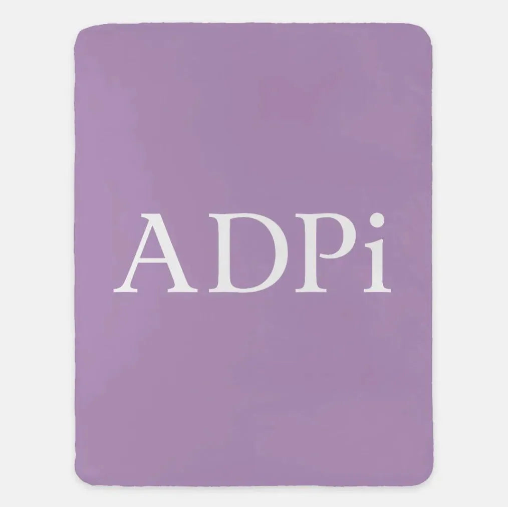 ADPi Sherpa XL 60x80 Sherpa Throw Blanket Violet Throw Blankets