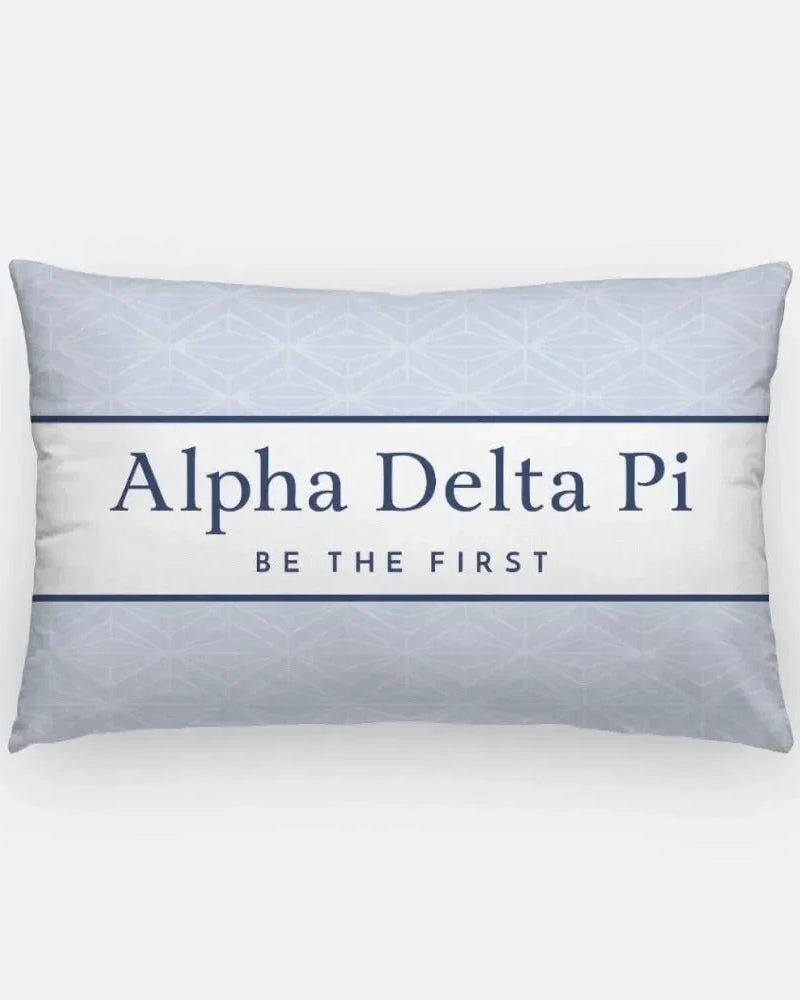 Alpha Delta Pi Lumbar Pillow Cover - Diamond Pattern Horizon Pillow Covers