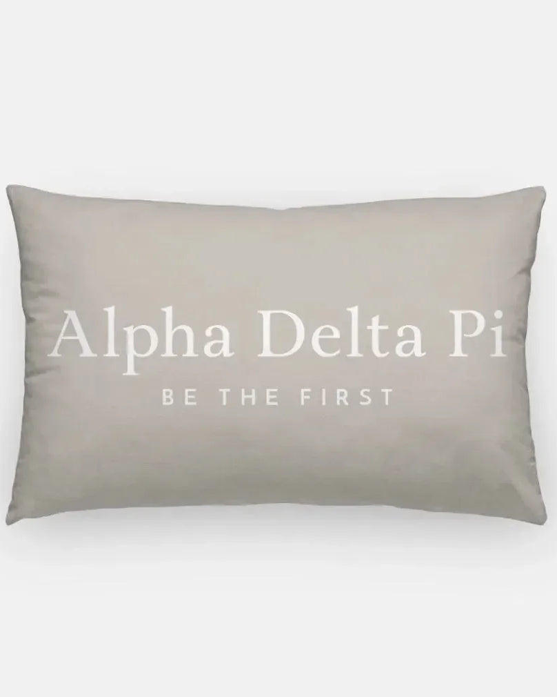 Alpha Delta Pi Lumbar Pillow Cover - Traditional Sand Pillow Covers