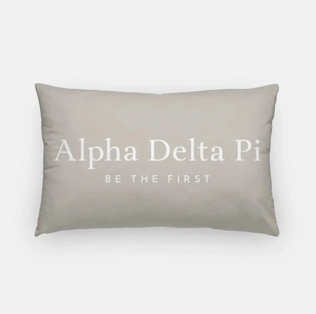 Alpha Delta Pi Lumbar Pillow Cover - Traditional Sand Pillow Covers