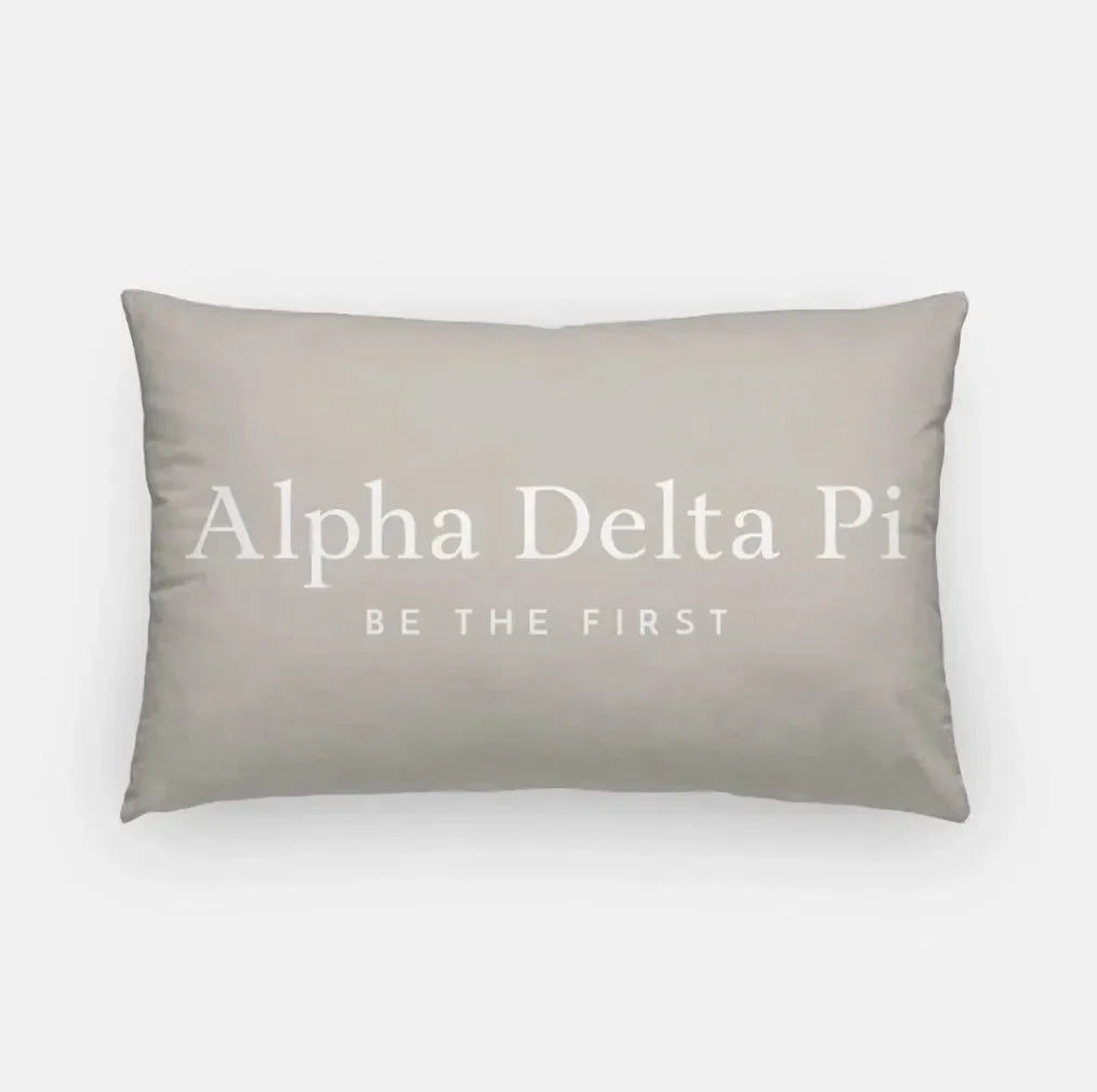 Alpha Delta Pi Lumbar Pillow Cover - Traditional Sand Pillow Covers
