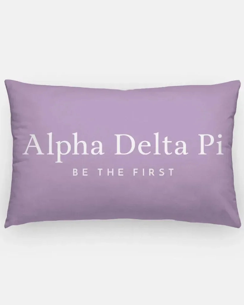 Alpha Delta Pi Lumbar Pillow Cover - Traditional Violet Pillow Covers