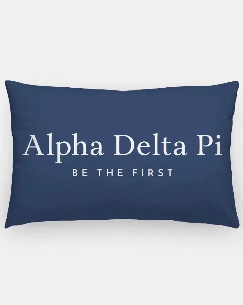 Alpha Delta Pi Lumbar Pillow Cover - Traditional Midnight Pillow Covers