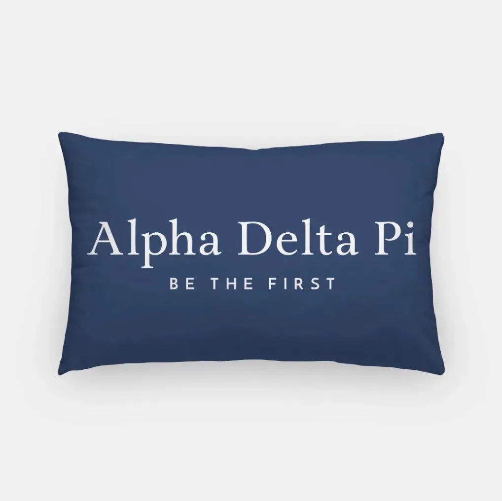 Alpha Delta Pi Lumbar Pillow Cover - Traditional Midnight Pillow Covers