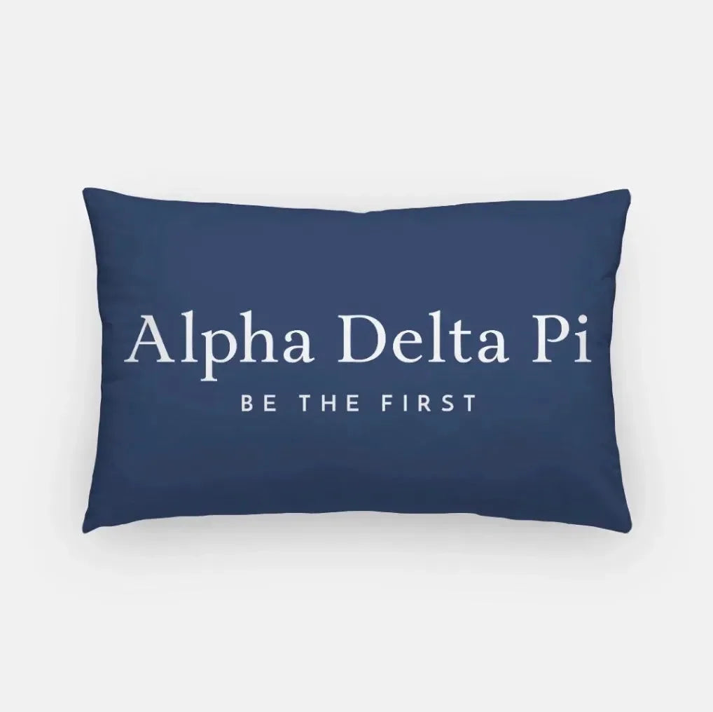 Alpha Delta Pi Lumbar Pillow Cover - Traditional Midnight Pillow Covers
