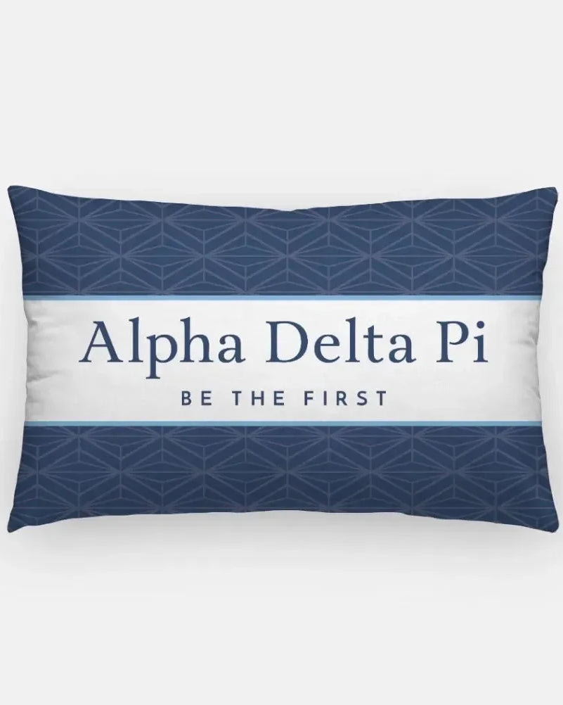 Alpha Delta Pi Lumbar Pillow Cover - Diamond Pattern Midnight Pillow Covers