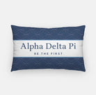 Alpha Delta Pi Lumbar Pillow Cover - Diamond Pattern Midnight Pillow Covers