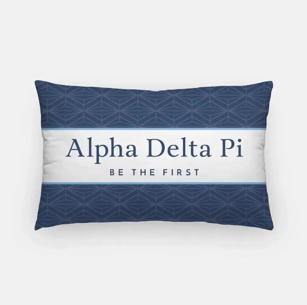 Alpha Delta Pi Lumbar Pillow Cover - Diamond Pattern Midnight Pillow Covers