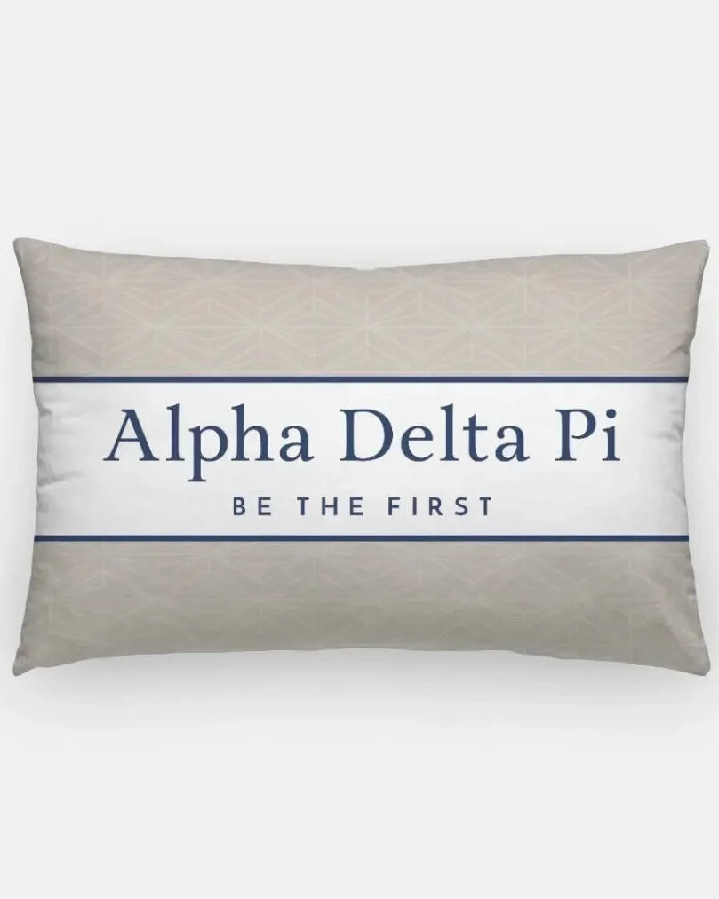 Alpha Delta Pi Lumbar Pillow Cover - Diamond Pattern Sand Pillow Covers