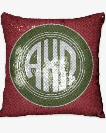 Alpha Chi Omega Monogram Sequin Pillow Cover Pillow Covers