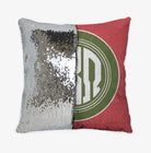 Alpha Chi Omega Monogram Sequin Pillow Cover Silver Pillow Covers