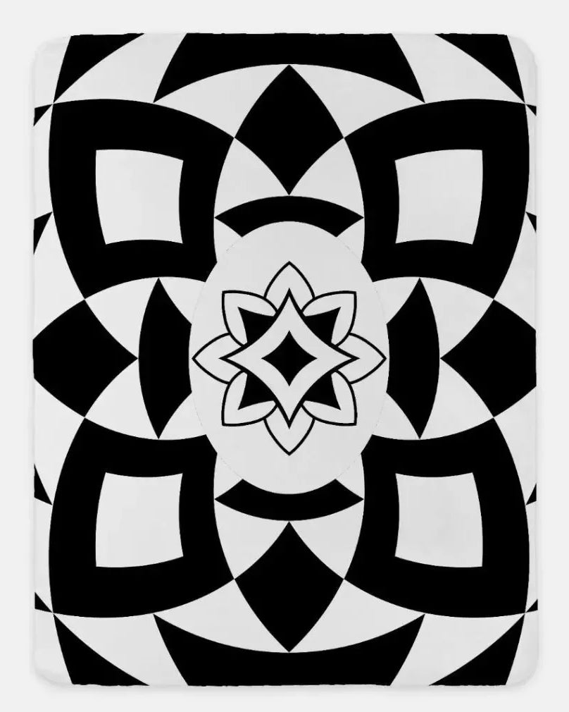 Alpha Sigma Alpha XL 60x80 Sherpa Throw Blanket - Tribal Black Throw Blankets