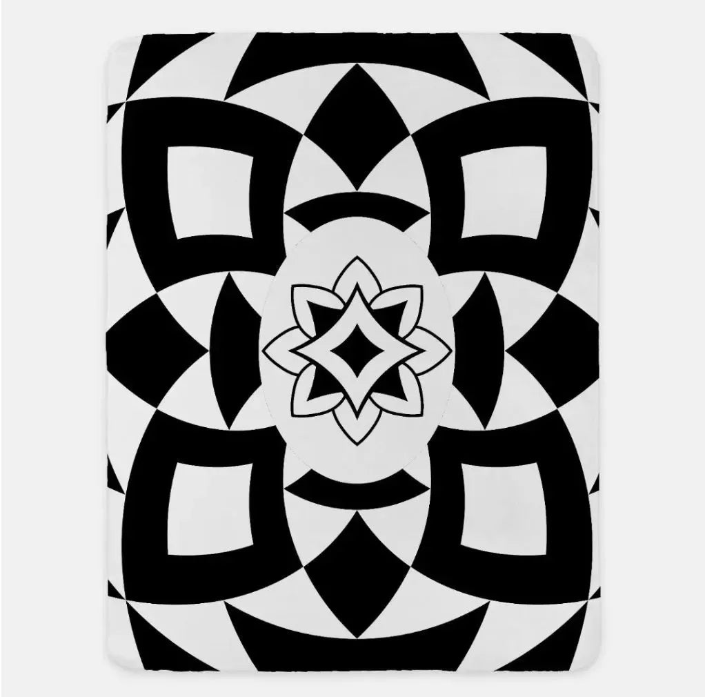 Alpha Sigma Alpha XL 60x80 Sherpa Throw Blanket - Tribal Black Throw Blankets