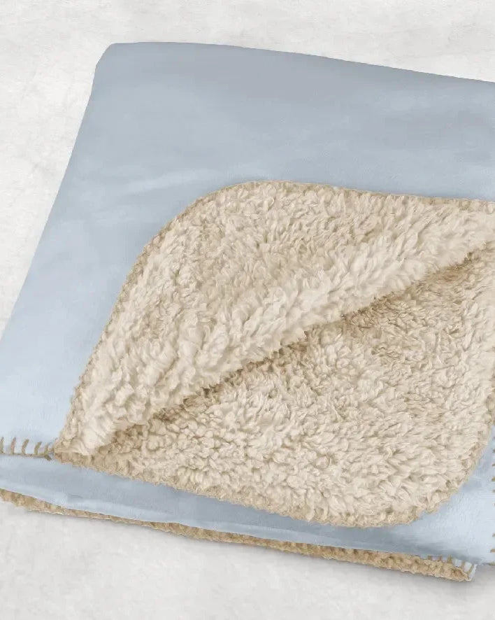 ADPi XL 60x80 Sherpa Throw Blanket - Center Band Throw Blankets