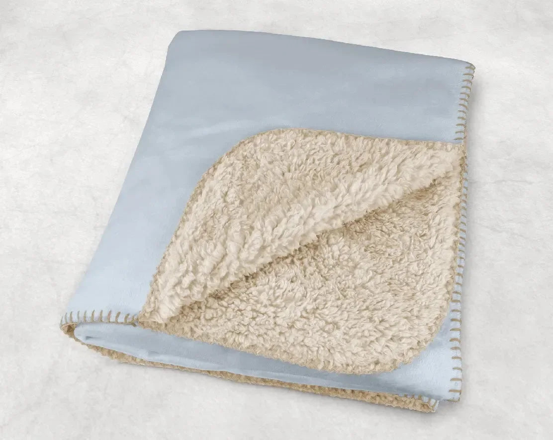 ADPi XL 60x80 Sherpa Throw Blanket - Center Band Throw Blankets