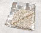 Alpha Delta Pi XL 60x80 Plaid Sherpa Throw Blanket Throw Blankets