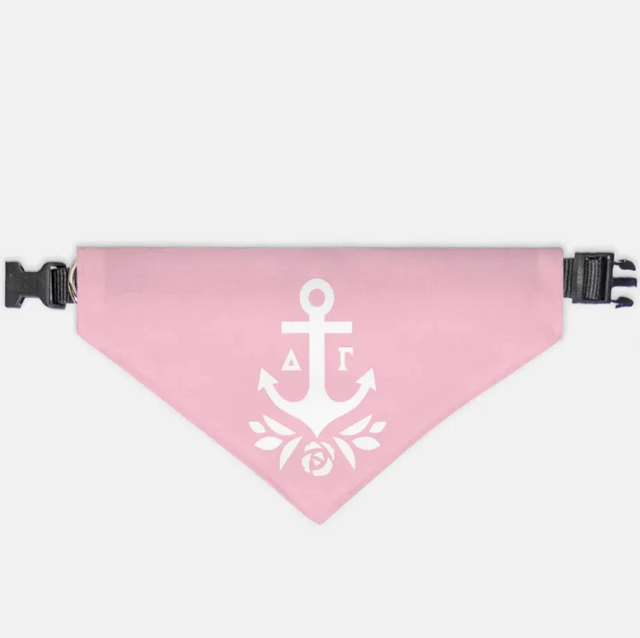 Delta Gamma Pet Bandana - Brandmark Pink XL Pet Bandanas