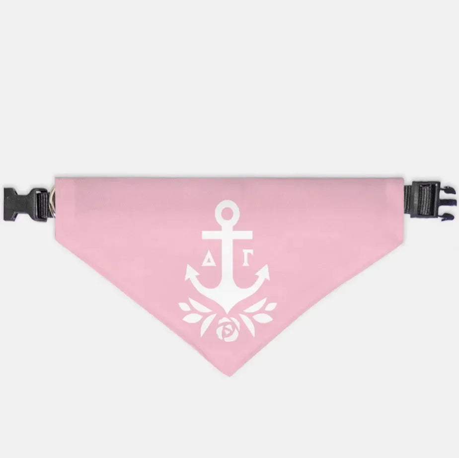 Delta Gamma Pet Bandana - Brandmark Pink XL Pet Bandanas