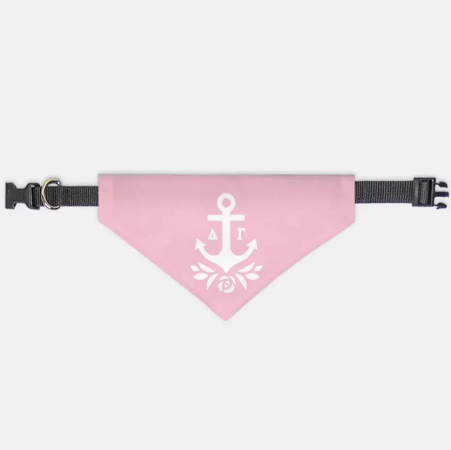 Delta Gamma Pet Bandana - Brandmark Pink Medium Pet Bandanas