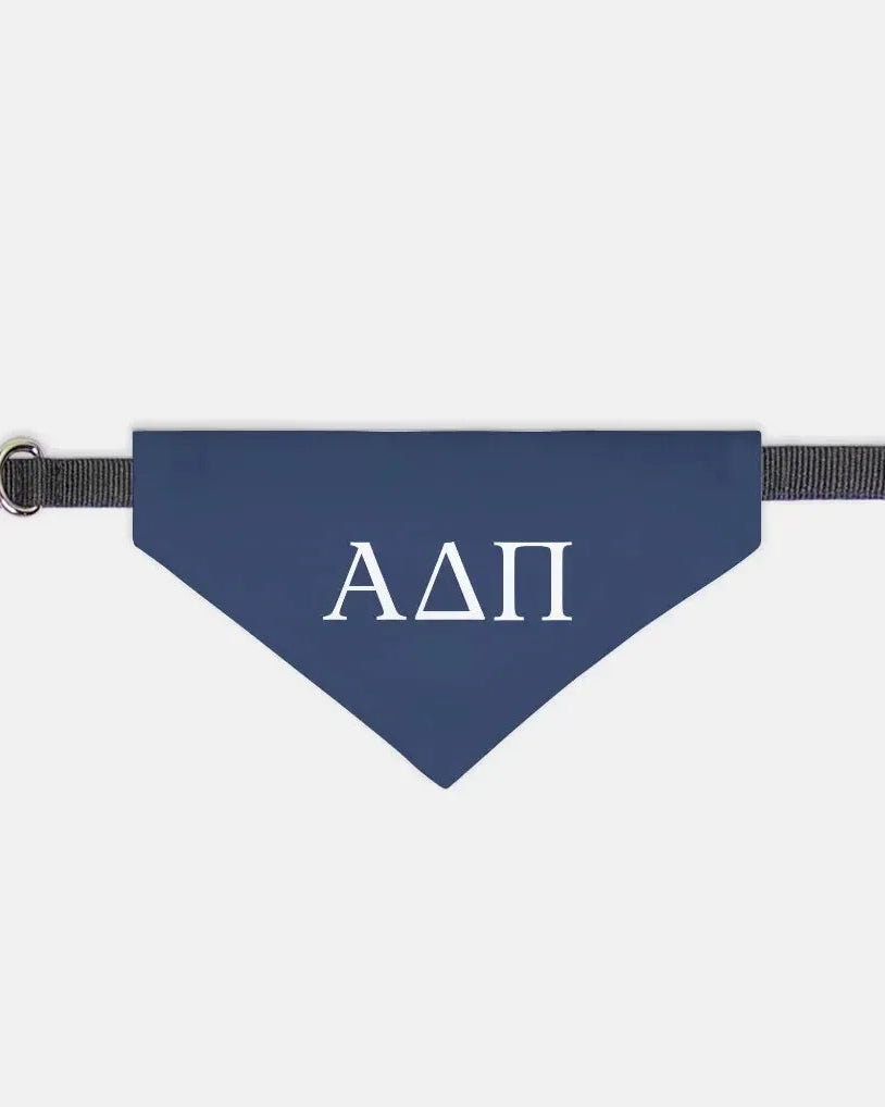 Alpha Delta Pi Pet Bandana - Greek Letters Midnight Small Pet Bandanas - Campus Greek Fit