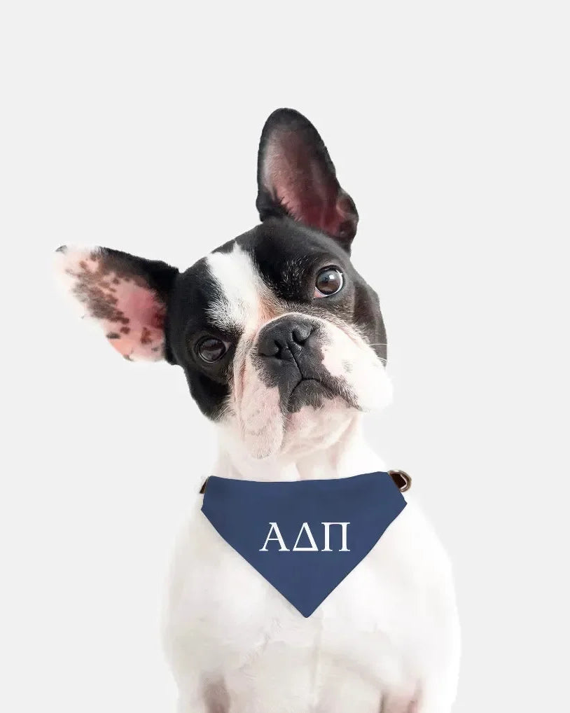 Alpha Delta Pi Pet Bandana - Greek Letters Pet Bandanas
