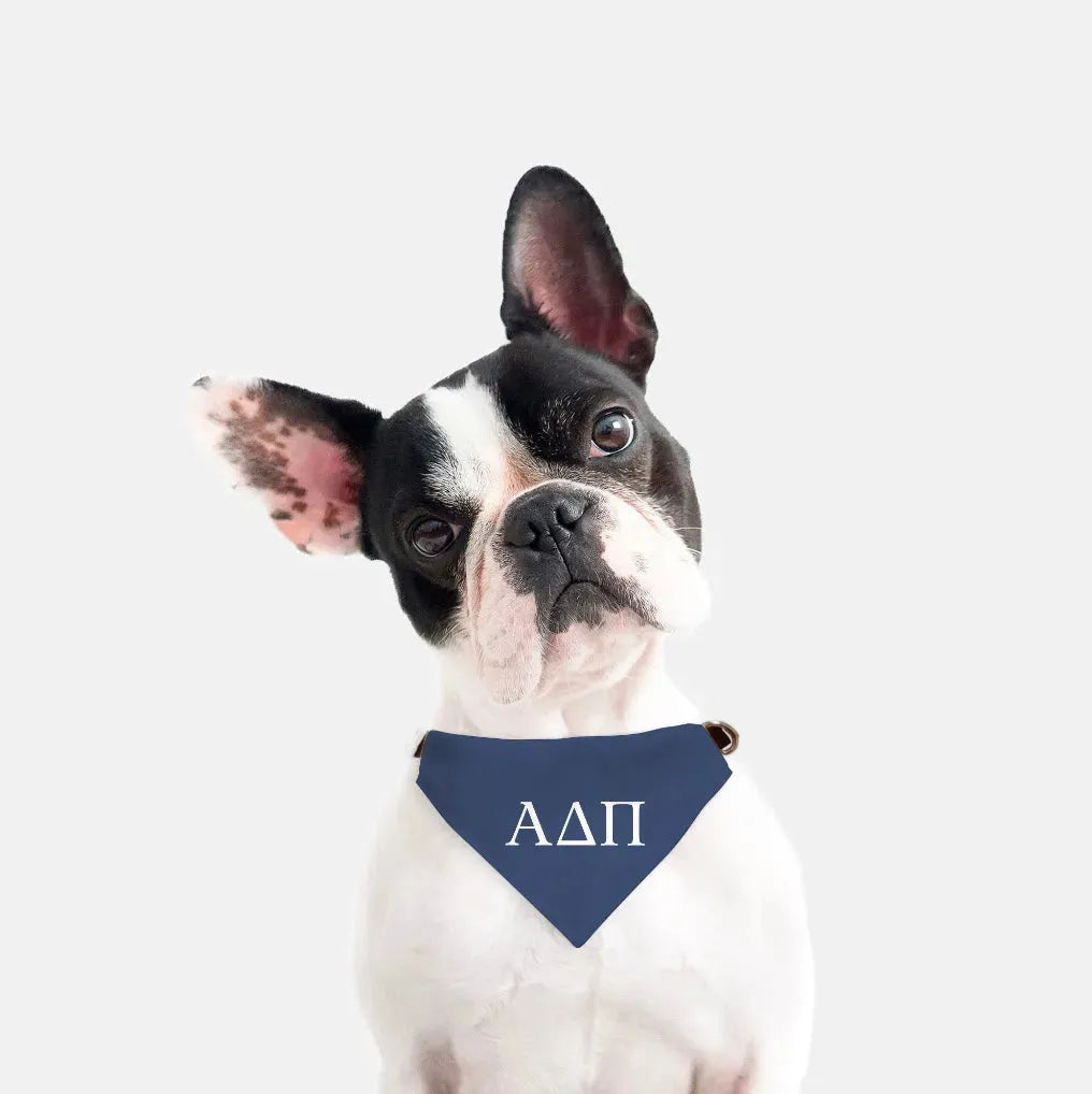 Alpha Delta Pi Pet Bandana - Greek Letters Pet Bandanas