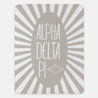 Alpha Delta Pi XL 60x80 Sherpa Throw Blanket - Starburst Sand Throw Blankets