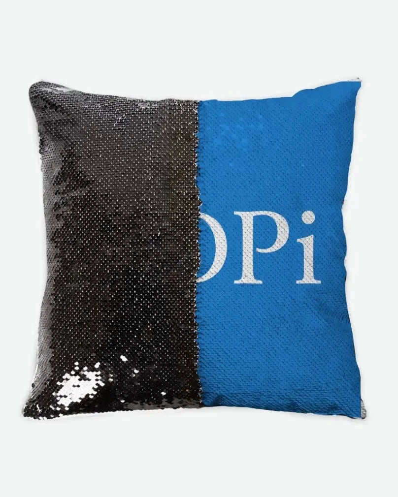 ADPi Sequin Pillow Cover Azure Black Pillow Covers