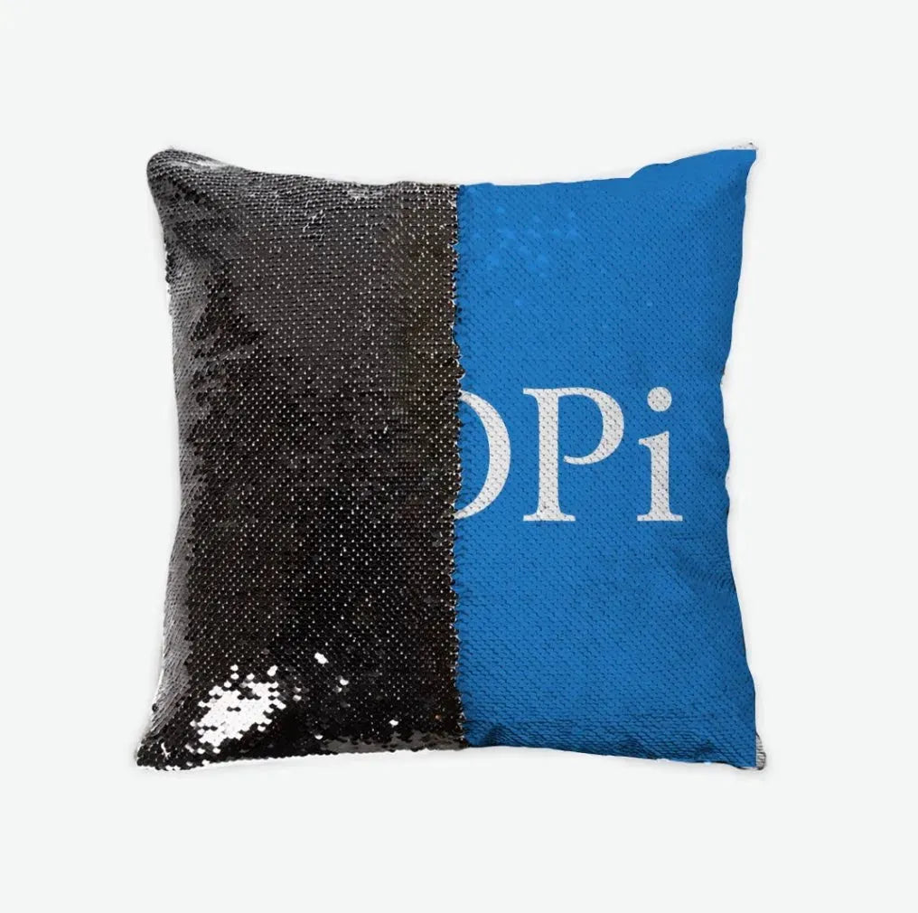 ADPi Sequin Pillow Cover Azure Black Pillow Covers