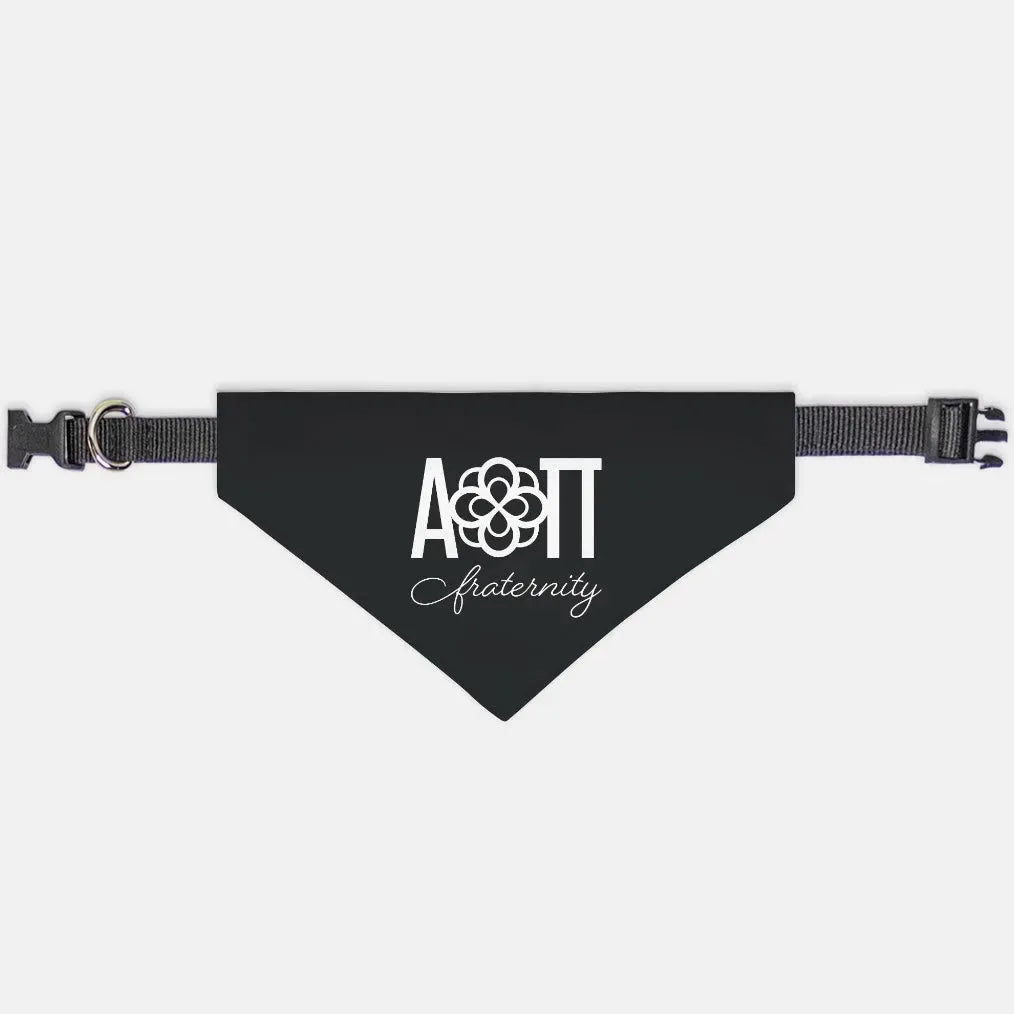 Alpha Omicron Pi Pet Bandana Black Medium Pet Bandanas