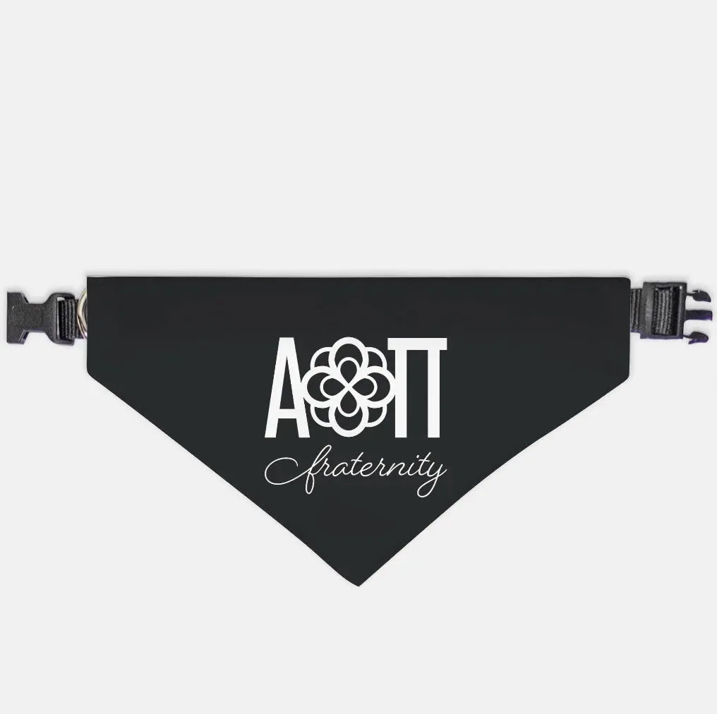 Alpha Omicron Pi Pet Bandana Black XL Pet Bandanas