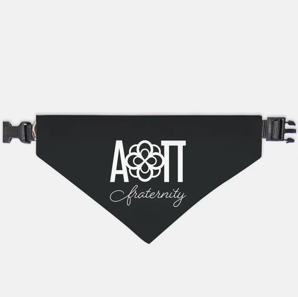 Alpha Omicron Pi Pet Bandana Black XL Pet Bandanas