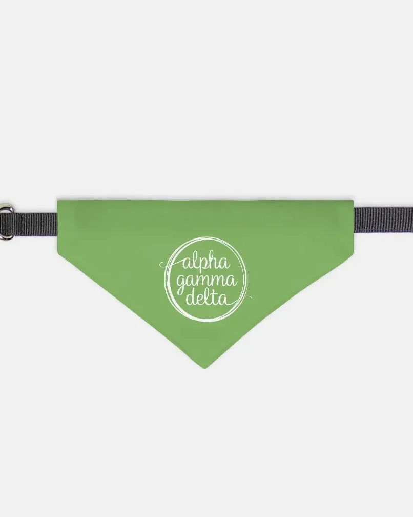Alpha Gamma Delta Pet Bandana Green Small Pet Bandanas