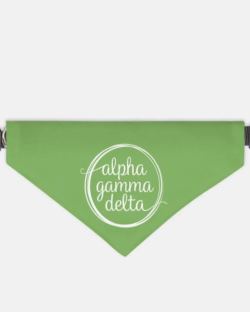 Alpha Gamma Delta Pet Bandana Green XL Pet Bandanas