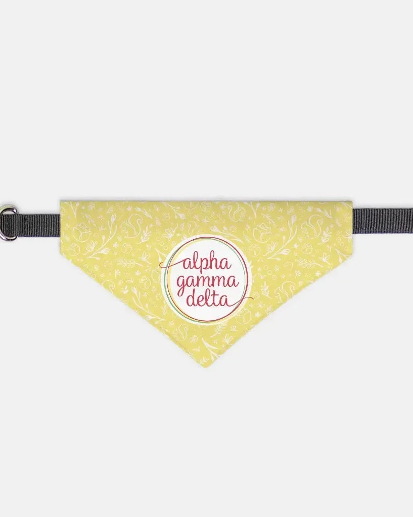 Alpha Gamma Delta Pet Bandana - Buff Combo Pattern Pet Bandanas