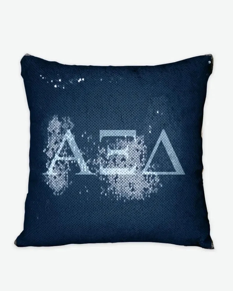 Alpha Xi Delta Sequin Pillow Cover - Greek Letters Pillow Covers