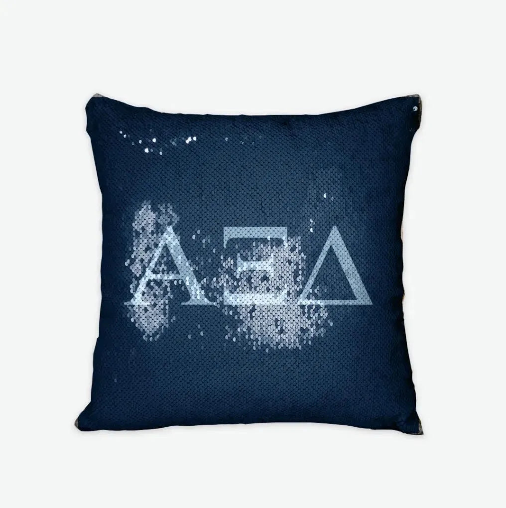 Alpha Xi Delta Sequin Pillow Cover - Greek Letters Pillow Covers