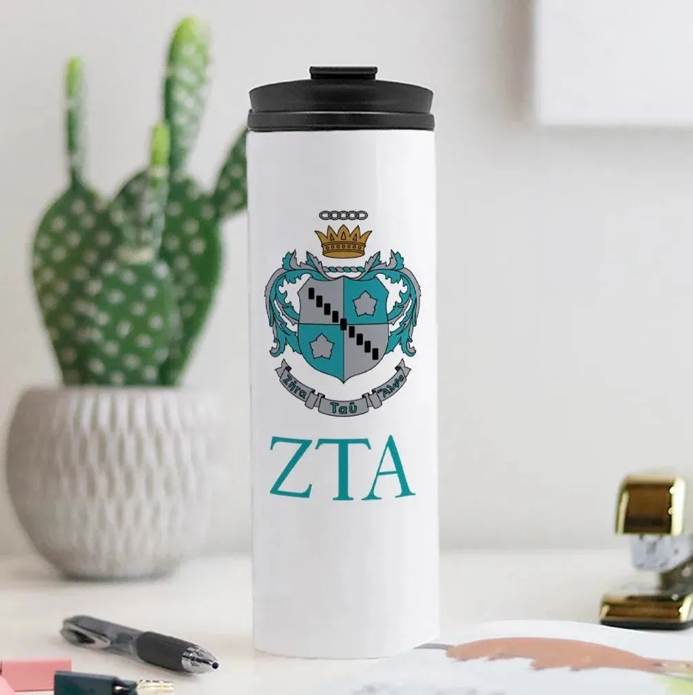 Zeta Tau Alpha Thermal Tumbler - Crest 16 oz. Drinkware