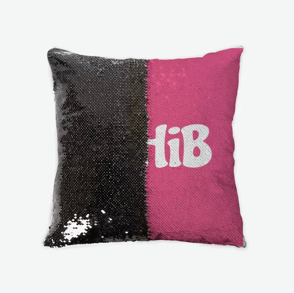 GPhiB Sequin Pillow Cover Carnation Black Pillow Covers