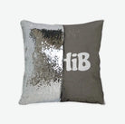GPhiB Sequin Pillow Cover Brownstone Silver Pillow Covers