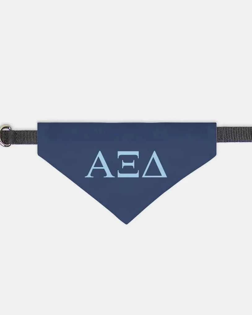 Alpha Xi Delta Pet Bandana - Greek Letters Midnight Medium Pet Bandanas