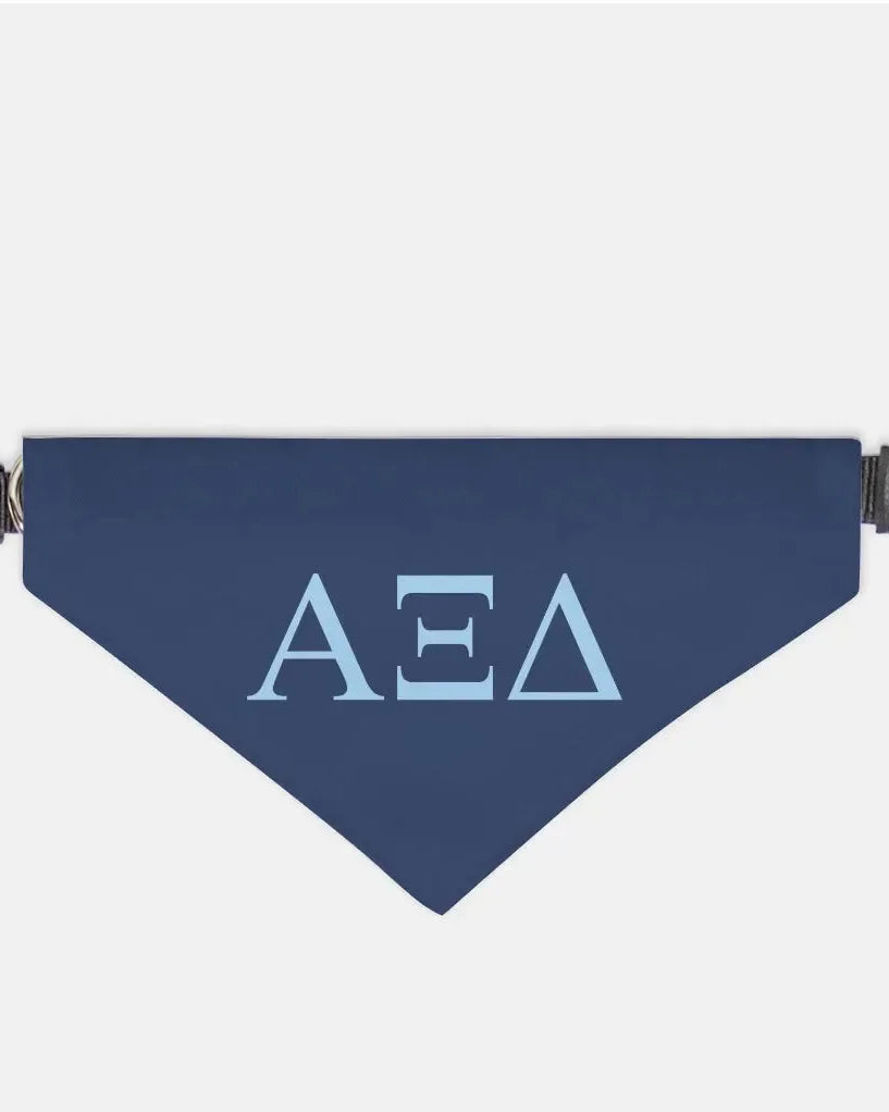 Alpha Xi Delta Pet Bandana - Greek Letters Midnight XL Pet Bandanas